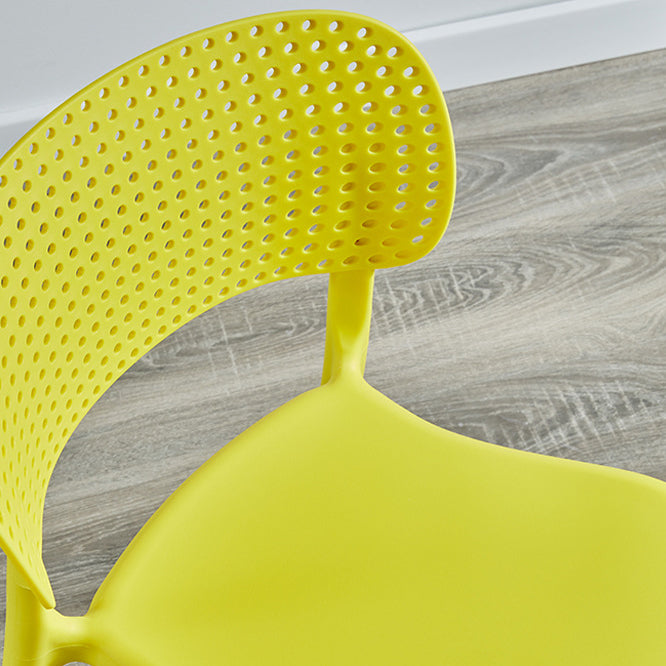 Glam Style Open Back Chair Plastic Stackable Dining Side Chair for Indoor Clearhalo 'Dining Chairs' 'Dining Tables & Seating' 'dining_chair' 'furn' 'furn_dining_chair' 'Furniture' 'furniture_dining_chair' 'Kitchen & Dining Furniture' 5086203