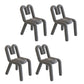 Contemporary Style Side Chair Velvet Open Back Dining Side Chair Grey 4 Piece Set Clearhalo 'Dining Chairs' 'Dining Tables & Seating' 'dining_chair' 'furn' 'furn_dining_chair' 'Furniture' 'furniture_dining_chair' 'Kitchen & Dining Furniture' 5086217