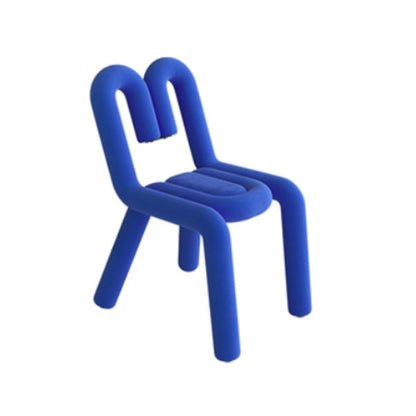 Contemporary Style Side Chair Velvet Open Back Dining Side Chair Blue 1 Piece Clearhalo 'Dining Chairs' 'Dining Tables & Seating' 'dining_chair' 'furn' 'furn_dining_chair' 'Furniture' 'furniture_dining_chair' 'Kitchen & Dining Furniture' 5086219
