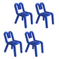 Contemporary Style Side Chair Velvet Open Back Dining Side Chair Blue 4 Piece Set Clearhalo 'Dining Chairs' 'Dining Tables & Seating' 'dining_chair' 'furn' 'furn_dining_chair' 'Furniture' 'furniture_dining_chair' 'Kitchen & Dining Furniture' 5086223