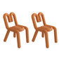 Contemporary Style Side Chair Velvet Open Back Dining Side Chair Orange 2 Piece Set Clearhalo 'Dining Chairs' 'Dining Tables & Seating' 'dining_chair' 'furn' 'furn_dining_chair' 'Furniture' 'furniture_dining_chair' 'Kitchen & Dining Furniture' 5086225