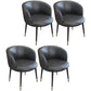 Faux Leather Contemporary Dining Chair with 4 Legs Matte Finish Solid Back Chair Dark Gray 4 Piece Set Clearhalo 'Dining Chairs' 'Dining Tables & Seating' 'dining_chair' 'furn' 'furn_dining_chair' 'Furniture' 'furniture_dining_chair' 'Kitchen & Dining Furniture' 5086235