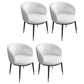 Faux Leather Contemporary Dining Chair with 4 Legs Matte Finish Solid Back Chair White 4 Piece Set Clearhalo 'Dining Chairs' 'Dining Tables & Seating' 'dining_chair' 'furn' 'furn_dining_chair' 'Furniture' 'furniture_dining_chair' 'Kitchen & Dining Furniture' 5086239