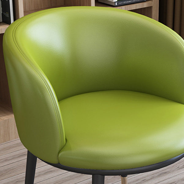 Faux Leather Contemporary Dining Chair with 4 Legs Matte Finish Solid Back Chair Clearhalo 'Dining Chairs' 'Dining Tables & Seating' 'dining_chair' 'furn' 'furn_dining_chair' 'Furniture' 'furniture_dining_chair' 'Kitchen & Dining Furniture' 5086241