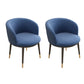 Faux Leather Contemporary Dining Chair with 4 Legs Matte Finish Solid Back Chair Blue 2 Piece Set Clearhalo 'Dining Chairs' 'Dining Tables & Seating' 'dining_chair' 'furn' 'furn_dining_chair' 'Furniture' 'furniture_dining_chair' 'Kitchen & Dining Furniture' 5086248