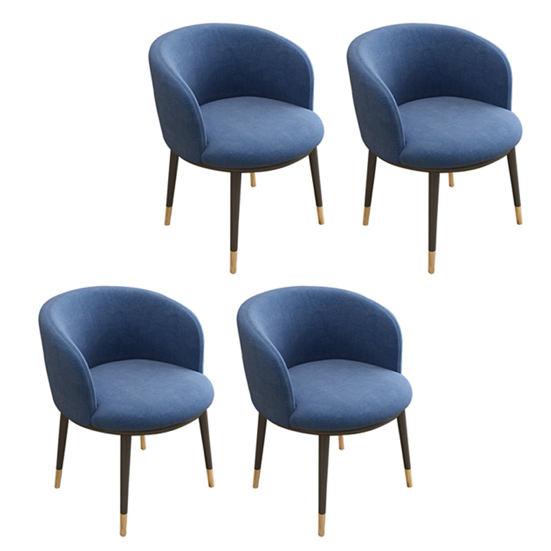 Faux Leather Contemporary Dining Chair with 4 Legs Matte Finish Solid Back Chair Blue 4 Piece Set Clearhalo 'Dining Chairs' 'Dining Tables & Seating' 'dining_chair' 'furn' 'furn_dining_chair' 'Furniture' 'furniture_dining_chair' 'Kitchen & Dining Furniture' 5086251