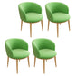 Faux Leather Contemporary Dining Chair with 4 Legs Matte Finish Solid Back Chair Green 4 Piece Set Clearhalo 'Dining Chairs' 'Dining Tables & Seating' 'dining_chair' 'furn' 'furn_dining_chair' 'Furniture' 'furniture_dining_chair' 'Kitchen & Dining Furniture' 5086255