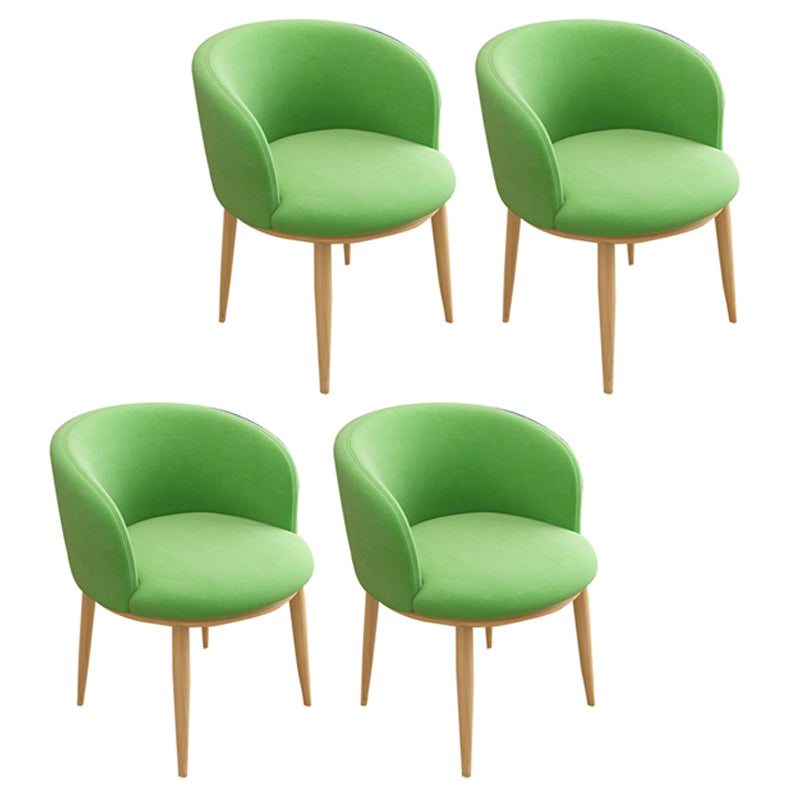 Faux Leather Contemporary Dining Chair with 4 Legs Matte Finish Solid Back Chair Green 4 Piece Set Clearhalo 'Dining Chairs' 'Dining Tables & Seating' 'dining_chair' 'furn' 'furn_dining_chair' 'Furniture' 'furniture_dining_chair' 'Kitchen & Dining Furniture' 5086255
