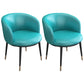 Faux Leather Contemporary Dining Chair with 4 Legs Matte Finish Solid Back Chair Peacock Blue 2 Piece Set Clearhalo 'Dining Chairs' 'Dining Tables & Seating' 'dining_chair' 'furn' 'furn_dining_chair' 'Furniture' 'furniture_dining_chair' 'Kitchen & Dining Furniture' 5086260