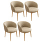 Faux Leather Contemporary Dining Chair with 4 Legs Matte Finish Solid Back Chair Light Khaki 4 Piece Set Clearhalo 'Dining Chairs' 'Dining Tables & Seating' 'dining_chair' 'furn' 'furn_dining_chair' 'Furniture' 'furniture_dining_chair' 'Kitchen & Dining Furniture' 5086263