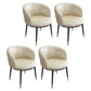 Faux Leather Contemporary Dining Chair with 4 Legs Matte Finish Solid Back Chair Off-White 4 Piece Set Clearhalo 'Dining Chairs' 'Dining Tables & Seating' 'dining_chair' 'furn' 'furn_dining_chair' 'Furniture' 'furniture_dining_chair' 'Kitchen & Dining Furniture' 5086269