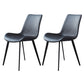 Metal Industrial Dining Chair Metallic Finish Solid Back Indoor Chair Black 2 Piece Set Clearhalo 'Dining Chairs' 'Dining Tables & Seating' 'dining_chair' 'furn' 'furn_dining_chair' 'Furniture' 'furniture_dining_chair' 'Kitchen & Dining Furniture' 5086274