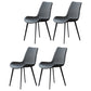 Metal Industrial Dining Chair Metallic Finish Solid Back Indoor Chair Grey 4 Piece Set Clearhalo 'Dining Chairs' 'Dining Tables & Seating' 'dining_chair' 'furn' 'furn_dining_chair' 'Furniture' 'furniture_dining_chair' 'Kitchen & Dining Furniture' 5086281