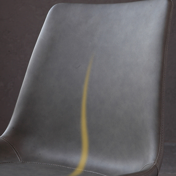 Metal Industrial Dining Chair Metallic Finish Solid Back Indoor Chair Clearhalo 'Dining Chairs' 'Dining Tables & Seating' 'dining_chair' 'furn' 'furn_dining_chair' 'Furniture' 'furniture_dining_chair' 'Kitchen & Dining Furniture' 5086283