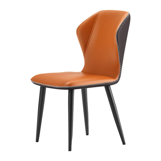 Contemporary Home Upholstered Side Chair Metallic Finish Wingback Dining Chair Clearhalo 'Dining Chairs' 'Dining Tables & Seating' 'dining_chair' 'furn' 'furn_dining_chair' 'Furniture' 'furniture_dining_chair' 'Kitchen & Dining Furniture' 5086309