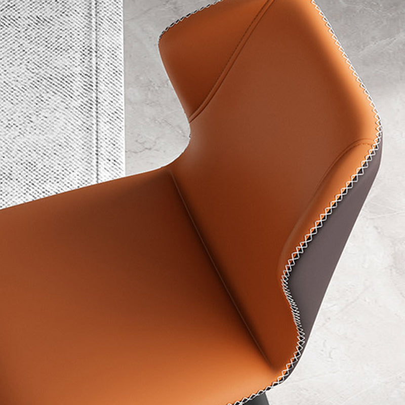 Contemporary Home Upholstered Side Chair Metallic Finish Wingback Dining Chair Clearhalo 'Dining Chairs' 'Dining Tables & Seating' 'dining_chair' 'furn' 'furn_dining_chair' 'Furniture' 'furniture_dining_chair' 'Kitchen & Dining Furniture' 5086311