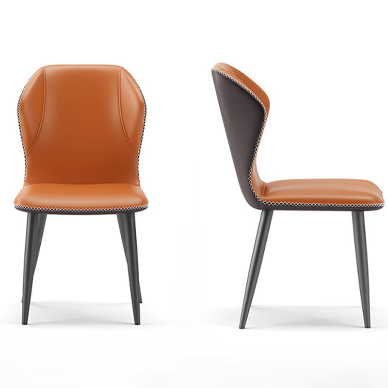 Contemporary Home Upholstered Side Chair Metallic Finish Wingback Dining Chair Clearhalo 'Dining Chairs' 'Dining Tables & Seating' 'dining_chair' 'furn' 'furn_dining_chair' 'Furniture' 'furniture_dining_chair' 'Kitchen & Dining Furniture' 5086318