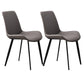 Metal Industrial Dining Chair with Black Legs Metallic Finish Solid Back Side Chair Dark Gray 2 Piece Set Clearhalo 'Dining Chairs' 'Dining Tables & Seating' 'dining_chair' 'furn' 'furn_dining_chair' 'Furniture' 'furniture_dining_chair' 'Kitchen & Dining Furniture' 5086327