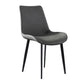 Metal Industrial Dining Chair with Black Legs Metallic Finish Solid Back Side Chair Clearhalo 'Dining Chairs' 'Dining Tables & Seating' 'dining_chair' 'furn' 'furn_dining_chair' 'Furniture' 'furniture_dining_chair' 'Kitchen & Dining Furniture' 5086329