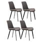 Metal Industrial Dining Chair with Black Legs Metallic Finish Solid Back Side Chair Dark Gray 4 Piece Set Clearhalo 'Dining Chairs' 'Dining Tables & Seating' 'dining_chair' 'furn' 'furn_dining_chair' 'Furniture' 'furniture_dining_chair' 'Kitchen & Dining Furniture' 5086330