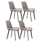 Metal Industrial Dining Chair with Black Legs Metallic Finish Solid Back Side Chair Light Gray 4 Piece Set Clearhalo 'Dining Chairs' 'Dining Tables & Seating' 'dining_chair' 'furn' 'furn_dining_chair' 'Furniture' 'furniture_dining_chair' 'Kitchen & Dining Furniture' 5086335