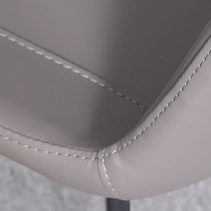 Metal Industrial Dining Chair with Black Legs Metallic Finish Solid Back Side Chair Clearhalo 'Dining Chairs' 'Dining Tables & Seating' 'dining_chair' 'furn' 'furn_dining_chair' 'Furniture' 'furniture_dining_chair' 'Kitchen & Dining Furniture' 5086338