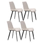 Metal Industrial Dining Chair with Black Legs Metallic Finish Solid Back Side Chair White 4 Piece Set Clearhalo 'Dining Chairs' 'Dining Tables & Seating' 'dining_chair' 'furn' 'furn_dining_chair' 'Furniture' 'furniture_dining_chair' 'Kitchen & Dining Furniture' 5086342
