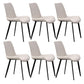 Metal Industrial Dining Chair with Black Legs Metallic Finish Solid Back Side Chair White 6 Piece Set Clearhalo 'Dining Chairs' 'Dining Tables & Seating' 'dining_chair' 'furn' 'furn_dining_chair' 'Furniture' 'furniture_dining_chair' 'Kitchen & Dining Furniture' 5086343
