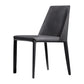 Faux Leather Indoor Upholstered Dining Chair Matte Finish Solid Back Side Chair Dark Gray 1 Piece Clearhalo 'Dining Chairs' 'Dining Tables & Seating' 'dining_chair' 'furn' 'furn_dining_chair' 'Furniture' 'furniture_dining_chair' 'Kitchen & Dining Furniture' 5086358