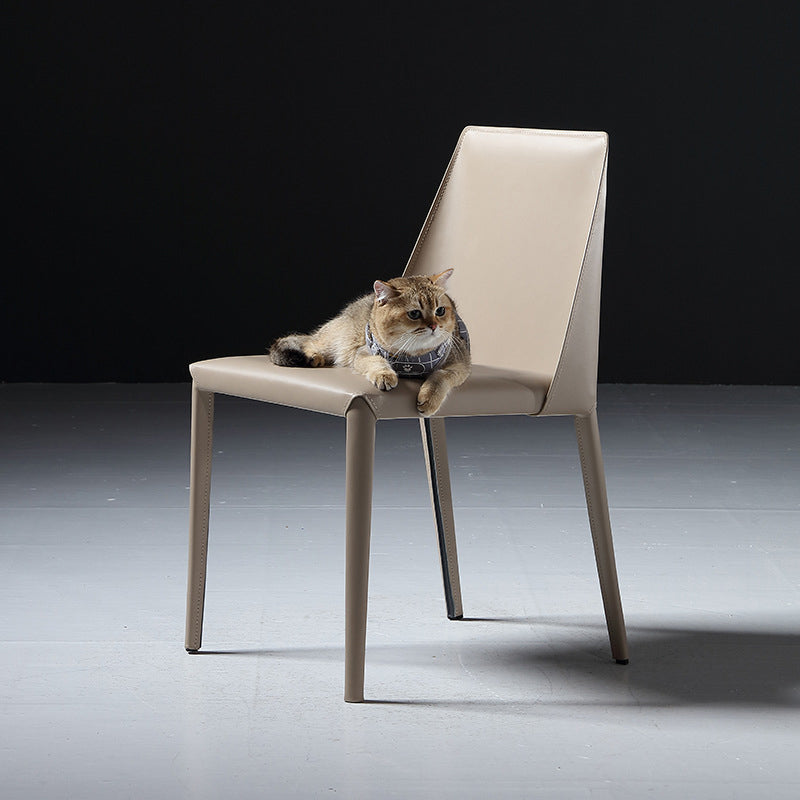 Faux Leather Indoor Upholstered Dining Chair Matte Finish Solid Back Side Chair Clearhalo 'Dining Chairs' 'Dining Tables & Seating' 'dining_chair' 'furn' 'furn_dining_chair' 'Furniture' 'furniture_dining_chair' 'Kitchen & Dining Furniture' 5086362