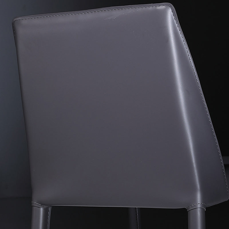Faux Leather Indoor Upholstered Dining Chair Matte Finish Solid Back Side Chair Clearhalo 'Dining Chairs' 'Dining Tables & Seating' 'dining_chair' 'furn' 'furn_dining_chair' 'Furniture' 'furniture_dining_chair' 'Kitchen & Dining Furniture' 5086372
