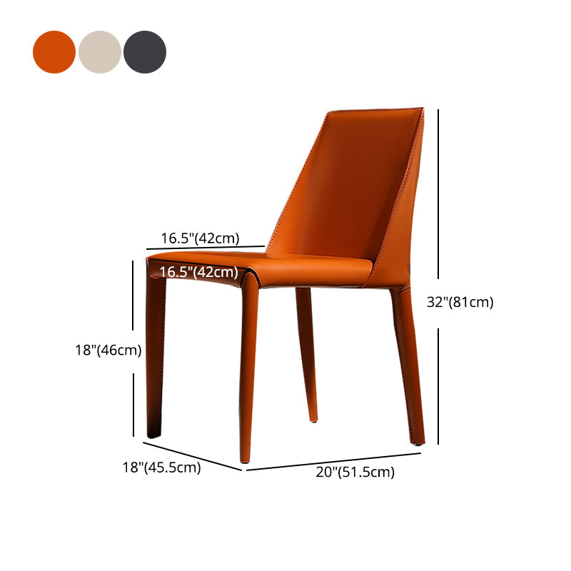 Faux Leather Indoor Upholstered Dining Chair Matte Finish Solid Back Side Chair Clearhalo 'Dining Chairs' 'Dining Tables & Seating' 'dining_chair' 'furn' 'furn_dining_chair' 'Furniture' 'furniture_dining_chair' 'Kitchen & Dining Furniture' 5086377