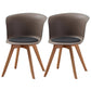 Contemporary Style Side Chair Oak Solid Wood Dining Side Chair Grey 2 Piece Set Clearhalo 'Dining Chairs' 'Dining Tables & Seating' 'dining_chair' 'furn' 'furn_dining_chair' 'Furniture' 'furniture_dining_chair' 'Kitchen & Dining Furniture' 5086387