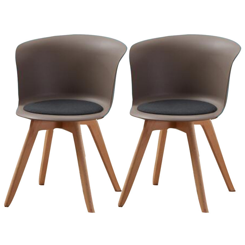 Contemporary Style Side Chair Oak Solid Wood Dining Side Chair Grey 2 Piece Set Clearhalo 'Dining Chairs' 'Dining Tables & Seating' 'dining_chair' 'furn' 'furn_dining_chair' 'Furniture' 'furniture_dining_chair' 'Kitchen & Dining Furniture' 5086387