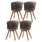 Contemporary Style Side Chair Oak Solid Wood Dining Side Chair Grey 4 Piece Set Clearhalo 'Dining Chairs' 'Dining Tables & Seating' 'dining_chair' 'furn' 'furn_dining_chair' 'Furniture' 'furniture_dining_chair' 'Kitchen & Dining Furniture' 5086389