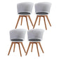 Contemporary Style Side Chair Oak Solid Wood Dining Side Chair White 4 Piece Set Clearhalo 'Dining Chairs' 'Dining Tables & Seating' 'dining_chair' 'furn' 'furn_dining_chair' 'Furniture' 'furniture_dining_chair' 'Kitchen & Dining Furniture' 5086394