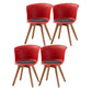 Contemporary Style Side Chair Oak Solid Wood Dining Side Chair Red 4 Piece Set Clearhalo 'Dining Chairs' 'Dining Tables & Seating' 'dining_chair' 'furn' 'furn_dining_chair' 'Furniture' 'furniture_dining_chair' 'Kitchen & Dining Furniture' 5086399