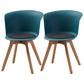Contemporary Style Side Chair Oak Solid Wood Dining Side Chair Blue 2 Piece Set Clearhalo 'Dining Chairs' 'Dining Tables & Seating' 'dining_chair' 'furn' 'furn_dining_chair' 'Furniture' 'furniture_dining_chair' 'Kitchen & Dining Furniture' 5086404