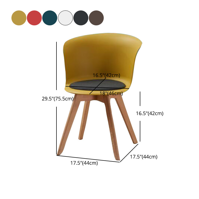 Contemporary Style Side Chair Oak Solid Wood Dining Side Chair Clearhalo 'Dining Chairs' 'Dining Tables & Seating' 'dining_chair' 'furn' 'furn_dining_chair' 'Furniture' 'furniture_dining_chair' 'Kitchen & Dining Furniture' 5086406