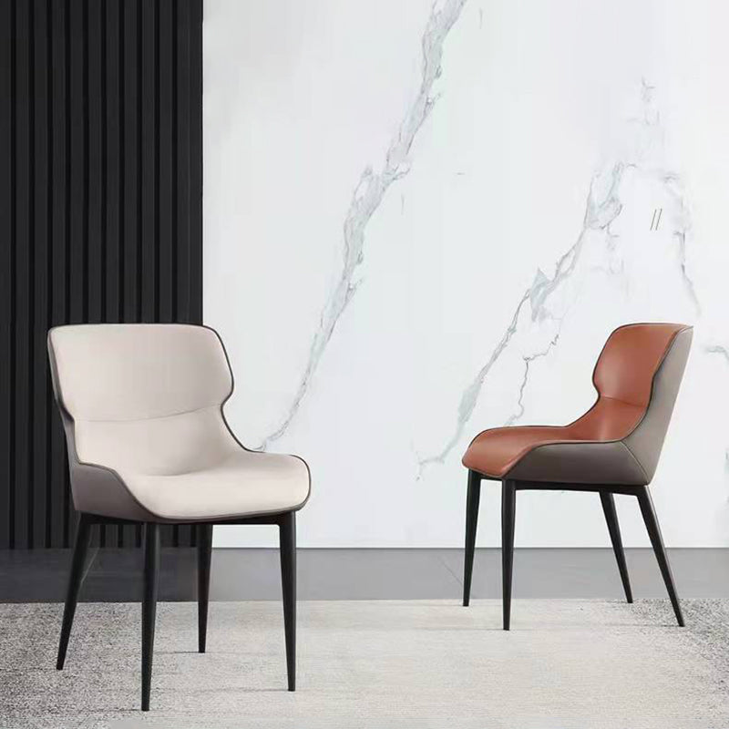 Dining Room Armless Chairs Modern Faux Leather Kitchen Chair for Home Clearhalo 'Dining Chairs' 'Dining Tables & Seating' 'dining_chair' 'furn' 'furn_dining_chair' 'Furniture' 'furniture_dining_chair' 'Kitchen & Dining Furniture' 5086407