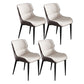 Dining Room Armless Chairs Modern Faux Leather Kitchen Chair for Home White 4 Piece Set Clearhalo 'Dining Chairs' 'Dining Tables & Seating' 'dining_chair' 'furn' 'furn_dining_chair' 'Furniture' 'furniture_dining_chair' 'Kitchen & Dining Furniture' 5086412