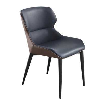 Dining Room Armless Chairs Modern Faux Leather Kitchen Chair for Home Blue 1 Piece Clearhalo 'Dining Chairs' 'Dining Tables & Seating' 'dining_chair' 'furn' 'furn_dining_chair' 'Furniture' 'furniture_dining_chair' 'Kitchen & Dining Furniture' 5086420