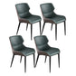 Dining Room Armless Chairs Modern Faux Leather Kitchen Chair for Home Green 4 Piece Set Clearhalo 'Dining Chairs' 'Dining Tables & Seating' 'dining_chair' 'furn' 'furn_dining_chair' 'Furniture' 'furniture_dining_chair' 'Kitchen & Dining Furniture' 5086429