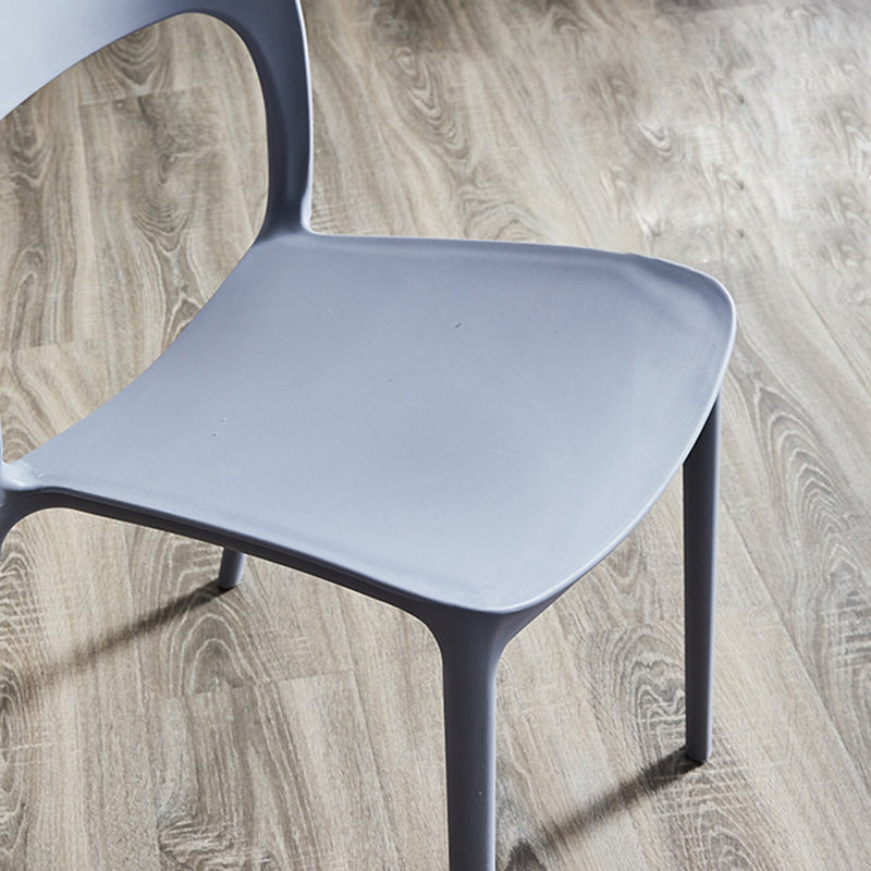 Glam Style Open Back Chair Plastic Stackable Dining Chair for Indoor Clearhalo 'Dining Chairs' 'Dining Tables & Seating' 'dining_chair' 'furn' 'furn_dining_chair' 'Furniture' 'furniture_dining_chair' 'Kitchen & Dining Furniture' 5086467