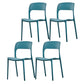Glam Style Open Back Chair Plastic Stackable Dining Chair for Indoor Dark Blue 4 Piece Set Clearhalo 'Dining Chairs' 'Dining Tables & Seating' 'dining_chair' 'furn' 'furn_dining_chair' 'Furniture' 'furniture_dining_chair' 'Kitchen & Dining Furniture' 5086474