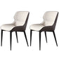 Contemporary Home Faux Leather Side Chair Metallic Finish Wingback Dining Chair Cream Gray 2 Piece Set Clearhalo 'Dining Chairs' 'Dining Tables & Seating' 'dining_chair' 'furn' 'furn_dining_chair' 'Furniture' 'furniture_dining_chair' 'Kitchen & Dining Furniture' 5086479