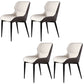 Contemporary Home Faux Leather Side Chair Metallic Finish Wingback Dining Chair Cream Gray 4 Piece Set Clearhalo 'Dining Chairs' 'Dining Tables & Seating' 'dining_chair' 'furn' 'furn_dining_chair' 'Furniture' 'furniture_dining_chair' 'Kitchen & Dining Furniture' 5086482