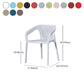 Plastic Slat Back Arm Chair Glam Style Stackable Dining Chair for Indoor Clearhalo 'Dining Chairs' 'Dining Tables & Seating' 'dining_chair' 'furn' 'furn_dining_chair' 'Furniture' 'furniture_dining_chair' 'Kitchen & Dining Furniture' 5086526
