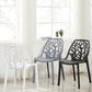 Glam Style Open Back Side Chair Plastic Stackable Dining Chair Clearhalo 'Dining Chairs' 'Dining Tables & Seating' 'dining_chair' 'furn' 'furn_dining_chair' 'Furniture' 'furniture_dining_chair' 'Kitchen & Dining Furniture' 5086531