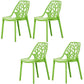 Glam Style Open Back Side Chair Plastic Stackable Dining Chair Green 4 Piece Set Clearhalo 'Dining Chairs' 'Dining Tables & Seating' 'dining_chair' 'furn' 'furn_dining_chair' 'Furniture' 'furniture_dining_chair' 'Kitchen & Dining Furniture' 5086533